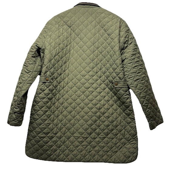 Lands' End Sz XL 18 Quilted Riding Jacket Green Primaloft Packable Coat Chore - Picture 6 of 6